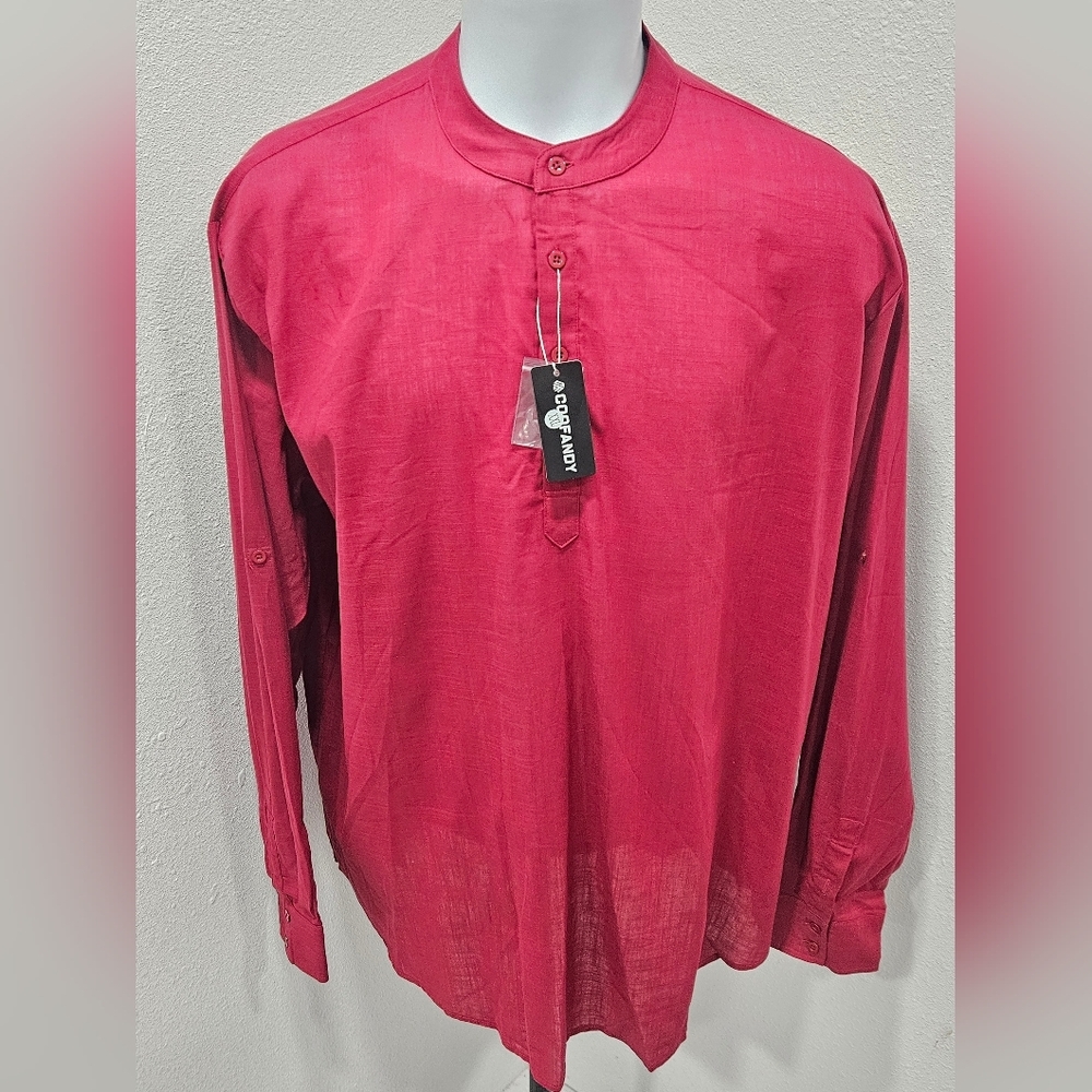Coofandy 3/4 Button Down Lomg Sleeve